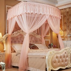 미니사라 샤르망 캐노피 침대 모기장 180x220cm 피치 모기장쉘터