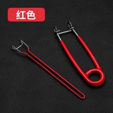 釣友俱樂部 不銹鋼 黑魚開口器 取鉤器 路亞 摘鉤器 脫鉤器 雷強開口工具 漁具, 雷蛙開口器(紅色), 1個