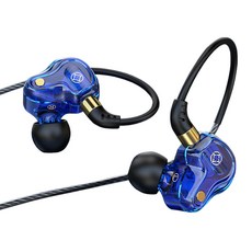 체리스팟 3.5mm C타입 이어폰 다이나믹 코일 고음질 소음차단TPE 유선(파우치 포함), 블루, S62(Type-C)