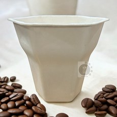 【酷克工具坊】植纖冰淇淋杯50入 六角手拿杯 手握加厚杯 可降解 可冷藏 一次性紙杯, 1個