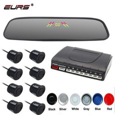 차선이탈경고장치 무선후방카메라 주차 레이더 파크트로닉 시스템 범용 백미러 후진 전면 감지 알람 표시기 프로브 8 센서 22mm, grayaliexpress, 1개