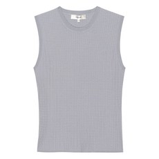 프레임 케이블 니트 민소매 탑