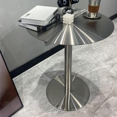 스텐 원형 카페 식탁 식당 철제 원탁 업소용 탁자 티테이블 커피테이블 회의테이블, 1인용, 스테인리스 사각 테이블 60