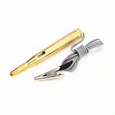 자동차 오토바이 회로 전압 테스터 퓨즈 펜 감지기 케이블 및 클립 DC 6V, [01] Gold, 01 Gold