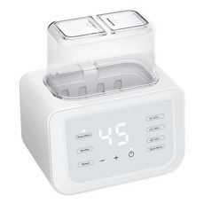 보틀워머 이유식 분유 모유 중탕기 해동 분리 간편세척 젖병살균기능, 실버 그레이, 1개