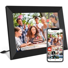 64GB 프레메오 105인치 스마트 WiFi 디지털 포토 프레임 1920x1280 FHD IPS LCD 터치 스크린 자동 회전 저장공간 SD 카드 USB 드라이브 지원 어디서든, 10.1 inch FRAMEO, 1개