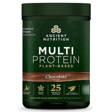 ANCIENT NUTRITION 多蛋白植物基巧克力口味, 587g, 1個
