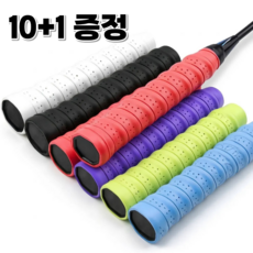 로그엠 배드민턴 그립 테이프 라켓 그립 테니스 그립 미끄럼방지 손잡이, 10개, 혼합