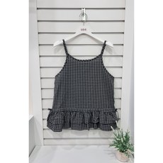 소이 주니어 체크 뷔스티에 블라우스 26S5681 초등학생 중학생 여아 체크 프릴 블라우스