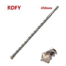 450mm 1pcs 벽 드릴링 SDS PLUS 8mm-32mm 비트 드릴에 대 한 확장 콘크리트 크로스 로터리 해머, 04 18mm x 450mm, 01 SDS PLUS