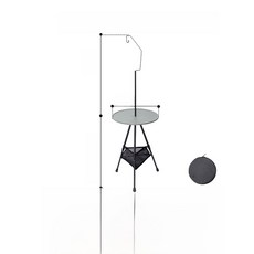 휴대용 캠핑 테이블 산의 손님 아웃도어 가벼운, 2 Small Round Table-Dark Green