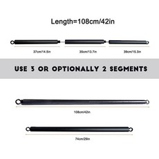 OYINDIZ 저항 밴드 바 홈 짐 운동 필라테스 96.5cm(38인치) 근력 파워 트레이닝 코어 근육 운동을 위한 튼튼한 리프팅 스쿼트 피트니스 장비, OYINDIZ 저항 밴드 바, 홈 짐 운동 필라테스 9