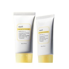 더블구성 클레어스 올 데이 에어리 유기자차 선크림 50g 2개 (SPF50+ PA++++) / 이지워시 바디 겸용 수분 선크림