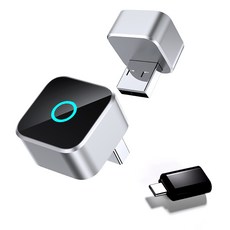 ANNIBER 초미니 무선 애플 카플레이 안드로이드 오토 2in1 스마트 차량용 무선 카플레이 미러링 동글, 실버, CP88