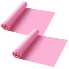 고탄력 필라테스 요가밴드 1+1, 2개, 핑크