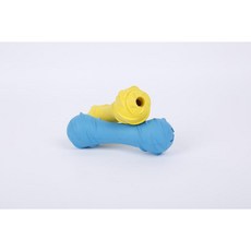 寵物啞鈴造型橡膠玩具 耐咬磨牙 狗狗互動玩具, 1個, TPR無毒材質綠色