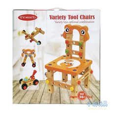 Vi Vi Wood Toy 木製組裝工具椅 DIY百變工具椅 兒童玩具, 1個
