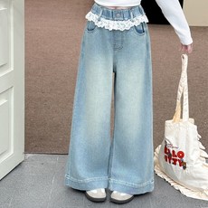 알리팡 여아 청바지 밴딩 레이스 와이트 팬츠