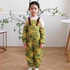 베베슈에뜨 방수 멜빵바지 + 팔토시 세트 호랑이