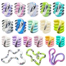 컬러 실버 마그네틱 탱글 피젯 토이 트위스트 말랑이 팝 튜브 팝잇 핑거 스트레스 해소 학생 어른 인기 손 장난감, 1개, MPS547 A그린