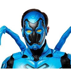 [ 795262 ] 루비즈 성인용 DC 블루 비틀 코스튬 하프 마스크 그림과 같음 원 사이즈, Rubies 성인용 DC 블루 비틀 코스튬 하프 마스크, 1개