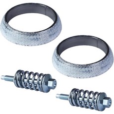 2팩 배기 플랜지 볼트 및 개스킷 수리 키트 - M8 x 1.25 75mm 스프링 너트 + 매니폴드용 65mm ID