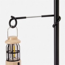 캠핑 돼지꼬리 랜턴걸이 양방향 백패킹 타프 폴대랜턴걸이 행거 블랙, 1개