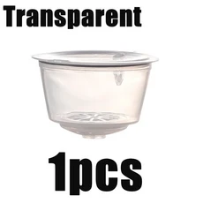 1/3/5/10pcs 재사용 가능한 커피 캡슐 필터 컵 디스펜서 Nescafe Dolce Gusto 리필 형 커피 캡슐 포드 호환, [04] Transparent 1pc