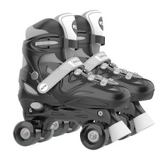 滑輪鞋 溜冰鞋 直排輪 雙排溜冰鞋輪滑鞋 成人兒童四輪初學者滑冰鞋男女旱冰輪滑男童鞋子, 1個, 標準初學款-白色-鞋+揹包,S(適合日常鞋碼26-31)專業可調