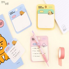 한지상점 카카오프렌즈 점착메모지 스티커메모지, 어피치