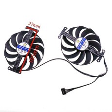 BestParts ASUS RTX4070 12GB 듀얼 OC 무소음 팬 CF1010U12D 27mm 7핀용 86mm 그래픽 카드 비디오 쿨링 교체품 129820