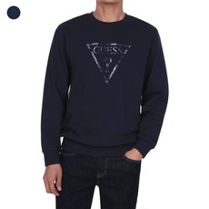 게스 남성 체크삼각로고 FLEECE SWEATSHIRT KO4K04C6