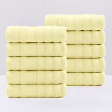 록신 데일리 수건 세면타월 코마사 110g 30수, 10개, 옐로우