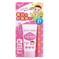 와코도 밀후와 베이비 UV케어 매일 산책용 SPF21 PA++데일리 선크림, 1개, 30g