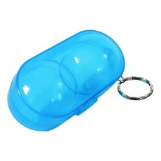 PP 1PC 탁구 공 컨테이너 상자 하드 플라스틱 케이스 탁구 공 보관 상자 키 체인 탁구 액세서리 선물, 파란색, 1개