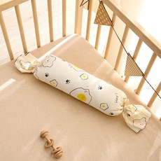 糖果枕 嬰兒抱枕 床頭午睡靠墊 防驚跳可拆洗純綿紗布寶寶安撫枕 防撞床圍, 糖果枕-荷包蛋