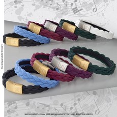 MASSA-G 絕色樂章 鍺鈦能量手環(磁鐵扣), 深黑, 1個