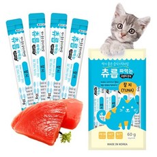 츄릅 짜먹는 참치 고양이 수분 간식, 4개, 15g