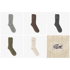 라코스테 LACOSTE (여성 25FW 여성 캐시미어 블렌드 케이블 중목 양말 RA225E-55N 5컬러 (