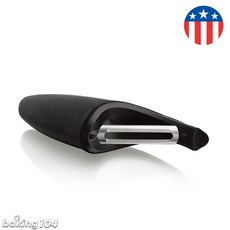 美國 Microplane 矽膠刮皮刀 平刃削皮器，輕鬆削皮不費力，廚房必備, 黑色, 1個