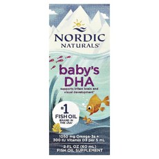 노르딕 내추럴스 영유아용 EPA DHA 비타민D 3 300IU 60ml(2fl oz) 1개