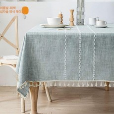 면 린넨 원단 샌드 커트지 스트라이프, 1개, 90 x 150cm 작은커피테이블용, 플레인서머 그레이 십자태슬