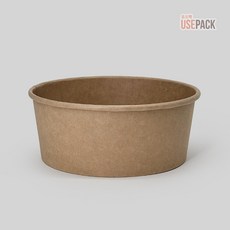 유즈팩 일회용 분식 크라프트 종이용기 150파이 750호 300개 BOX 750ml, 1개