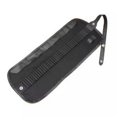 파우치 휴대용 필통 캔버스 문구 3단 수납 만능 검정색 롤러펜, H. 검은색 일반 롤러 펜슬 커튼