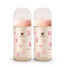 베베그로우 PPSU 노꼭지 젖병 트윈팩, 무궁화, 280ml, 1세트