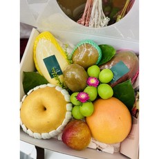 [명절과일] 핸들박스 /과일바구니 우드(자유제작) 예단 이바지 상견례 개업 첫인사 출산 명절선물 세모담, 핸들박스1호, 1개