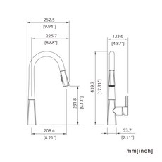 永昕海廷頓 伸縮式廚房龍頭 K1902149-TWMP 霧黑, 1個, 龍頭全配(含加長冷熱凡而一對)