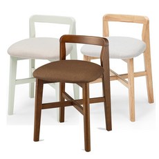 원목 등받이 화장대의자 식탁보조의자 콘솔체어 카페의자, 네츄럴(원목)