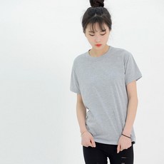 여자 빅사이즈 기본 라운드 반팔면티 깔끔한스타일