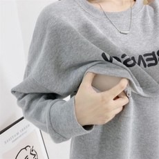 봄 가을 임부복 캐주얼 루즈핏 임산부 맨투맨 라운드넥 긴팔 수유티 산후 수유복 긴팔 티셔츠 YSQ
